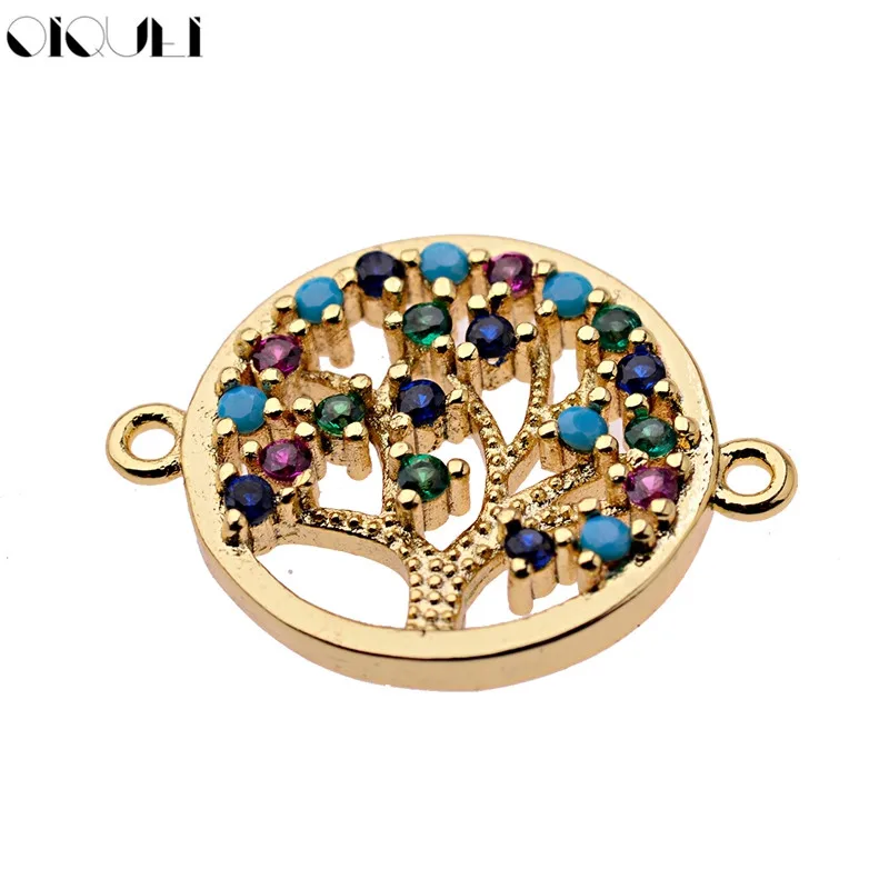 OIQUEI 1pcs Tree Of Life Charm Multi Color CZ Cubic Zirconia Hollow Round Beads Fits For Bracelet Jewelry Making DIY Accessories
OIQUEI 1pcs Tree Of Life Charm Multi Color CZ Cubic Zirconia Hollow Round Beads Fits For Bracelet Jewelry Making DIY Accessories