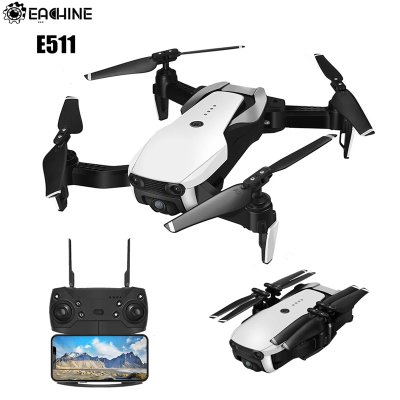 Eachine E511 WIFI FPV 1080P / 720P HD Camera Headless Mode 16Mins Flight Time Foldable RC Drone Quadcopter
Eachine E511 WIFI FPV 1080P / 720P HD Camera Headless Mode 16Mins Flight Time Foldable RC Drone Quadcopter