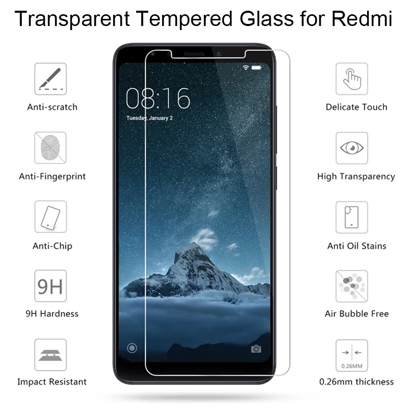 Защита экрана для Xiao mi Red 6 6A 5 7 7A 8 закаленное стекло note 8PRO K20 a3 Note Pro Защитная пленка