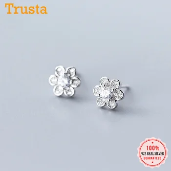 Trusta Genuine 100% 925 Sterling Silver Sweeet Dazzling Flower White CZ Stud Earrings For Women Silver 925 Jewelry Gift DS1937
Trusta Genuine 100% 925 Sterling Silver Sweeet Dazzling Flower White CZ Stud Earrings For Women Silver 925 Jewelry Gift DS1937