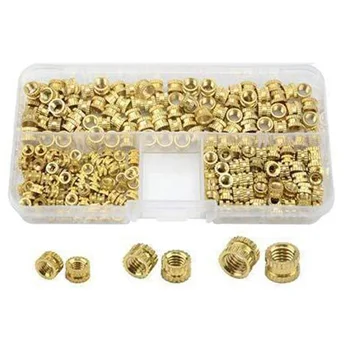 SHGO HOT-300PCS 3 Values M3 M4 M5 Knurled Brass Threaded Insert Nut Hydraulic Welded Joint Injection Molding Assortment Kit
SHGO HOT-300PCS 3 Values M3 M4 M5 Knurled Brass Threaded Insert Nut Hydraulic Welded Joint Injection Molding Assortment Kit