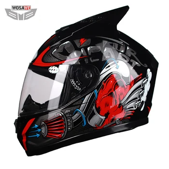 WOSAWE 2020 New Motorcycle Helmet Shell Removable Reflective Scooter Full Helmet Breathable Shockproof Visor Motocross Helmets
WOSAWE 2020 New Motorcycle Helmet Shell Removable Reflective Scooter Full Helmet Breathable Shockproof Visor Motocross Helmets