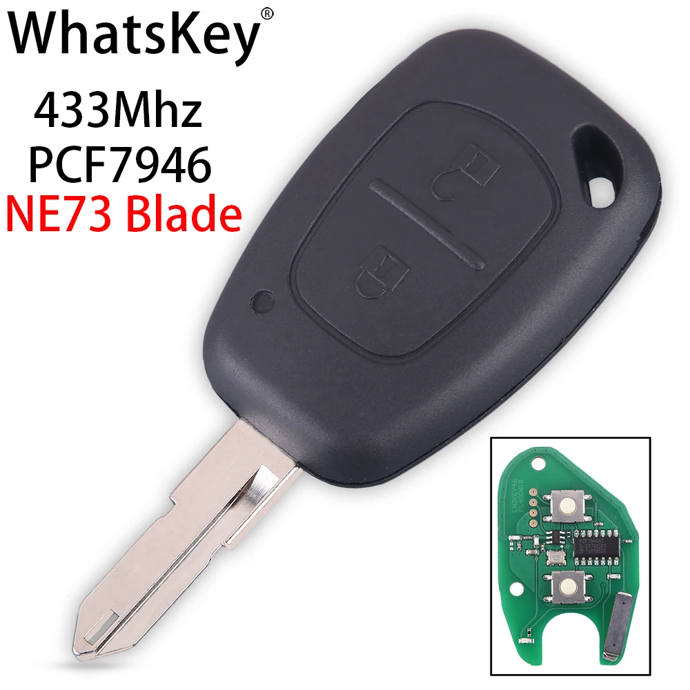 Пульт дистанционного управления WhatsKey с 2 кнопками 433 МГц чип ID46 PCF7946 для