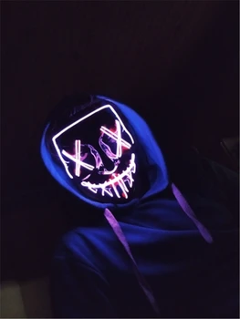 LED Neon Mask Halloween Party Masquerade Masks Light Glow In Dark Mascara Horror Mask Glowing Masker V for Vendetta Masque Mask
LED Neon Mask Halloween Party Masquerade Masks Light Glow In Dark Mascara Horror Mask Glowing Masker V for Vendetta Masque Mask