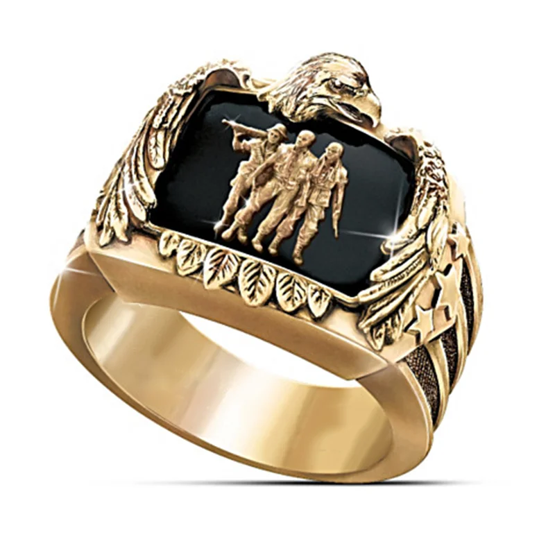 High Grade Light Gold Eagle Wings Rings for Men Women Luxury Wedding Band Three Soldier Signet Ring Party Jewelry Z3M456
High Grade Light Gold Eagle Wings Rings for Men Women Luxury Wedding Band Three Soldier Signet Ring Party Jewelry Z3M456