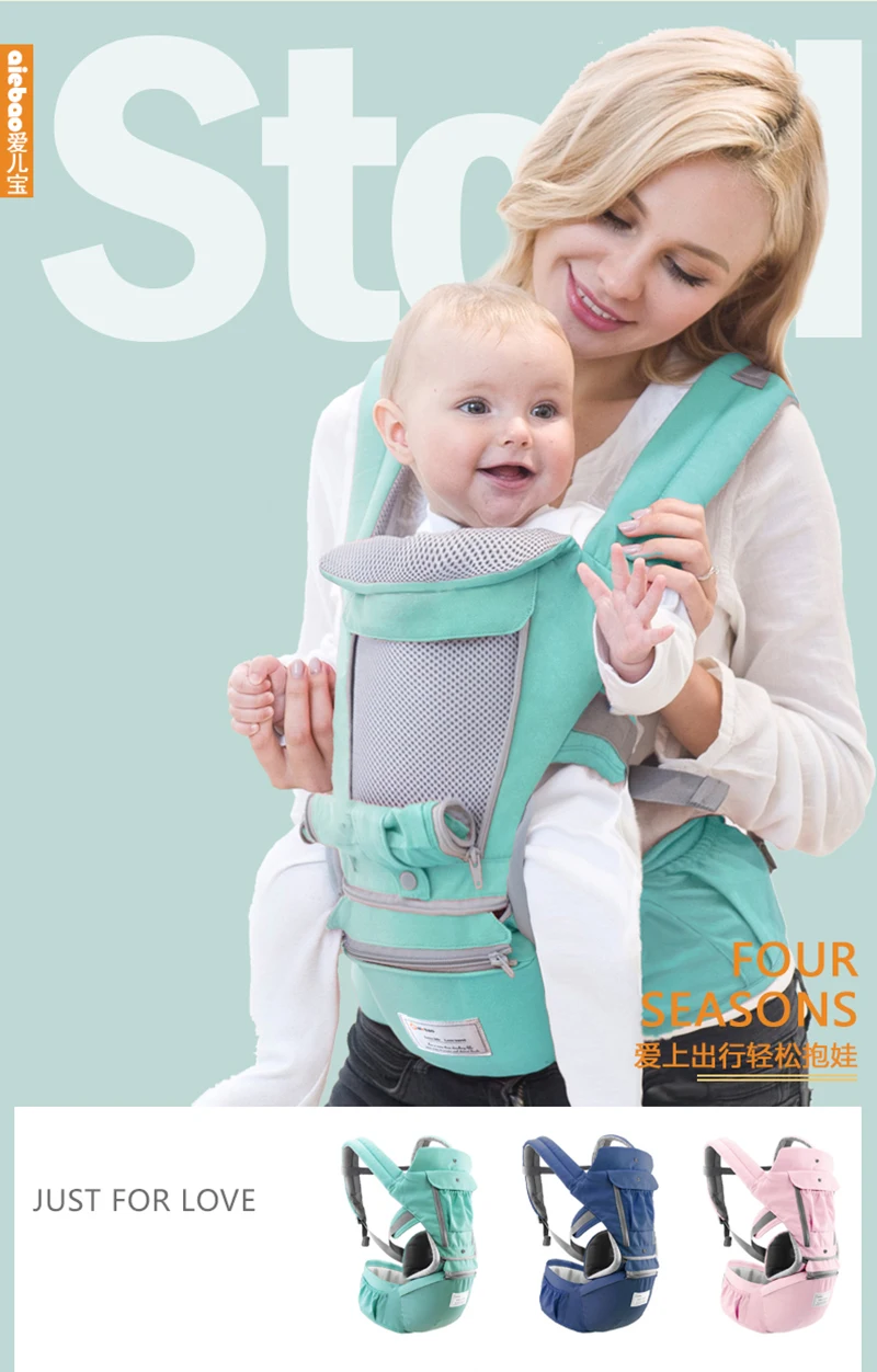 Description Picture 2 of itemErgonomic Baby Carrier Backpack Infant Kid Baby Hipseat Sling Front Facing Kangaroo Baby Wrap Carrier for Baby Travel baby gear