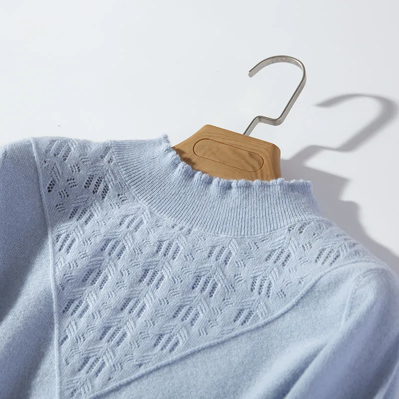 100% Cashmere Knitted Sweater Women Autumn Winter Turtleneck Hollow Pullover Female Argyle Pattern Loose Sweater
100% Cashmere Knitted Sweater Women Autumn Winter Turtleneck Hollow Pullover Female Argyle Pattern Loose Sweater