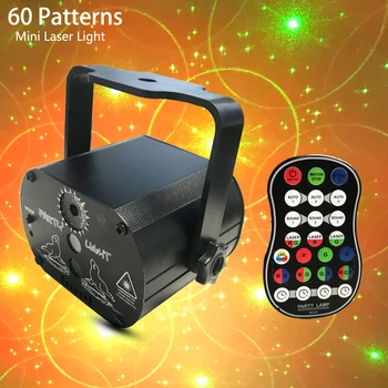 60 Patterns RGB Stage Lights Voice Control Music Led Disco Light Party Show Laser Projector Lights Effect Lamp with Controller
60 Patterns RGB Stage Lights Voice Control Music Led Disco Light Party Show Laser Projector Lights Effect Lamp with Controller
