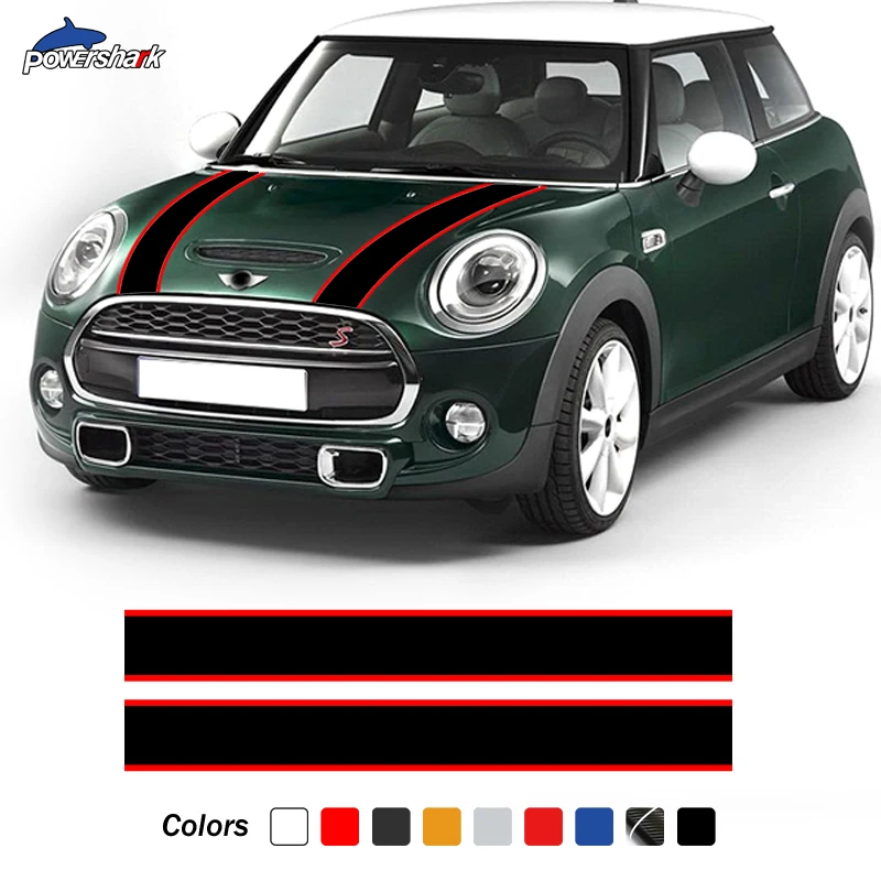 

Car Hood Bonnet Stripe Sticker Engine Cover Rally Line Decal For MINI Cooper R56 R53 R55 R57 R58 R59 R60 R50 R52 F54 F55 F56 F60