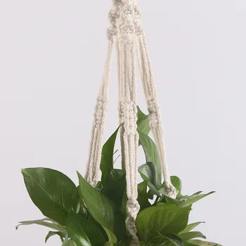 1Pcs Plant Hanger Wall Decoration Multi-purpose European Style Cotton Rope Hand Woven Flower Tray Basket Garden Supplies Beige
1Pcs Plant Hanger Wall Decoration Multi-purpose European Style Cotton Rope Hand Woven Flower Tray Basket Garden Supplies Beige
