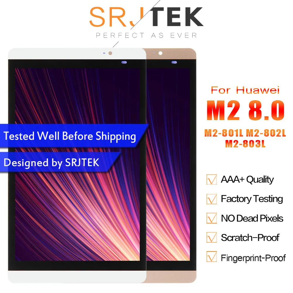 SRJTEK 8.0 For Huawei Mediapad M2 LCD M2-801L LCD Display M2-801 M2-801W M2-803L Matrix Screen Touch Screen Sensor Replacement
SRJTEK 8.0 For Huawei Mediapad M2 LCD M2-801L LCD Display M2-801 M2-801W M2-803L Matrix Screen Touch Screen Sensor Replacement
