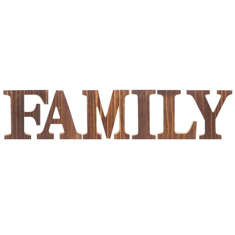 Family" Decorative Wooden Letters Large Wood for Wall Decor in Rustic Wood Color-ABUX
Family" Decorative Wooden Letters Large Wood for Wall Decor in Rustic Wood Color-ABUX