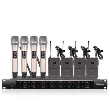 Professional wireless microphone system 4 handheld 4 lavalier microphone dedicated stage performance church school
Professional wireless microphone system 4 handheld 4 lavalier microphone dedicated stage performance church school