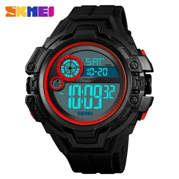 

SKMEI Military Sport Watches Countdown Stopwatch Men Digital Watch 50M Waterproof Male Wristwatches relogio masculino Clock 1446