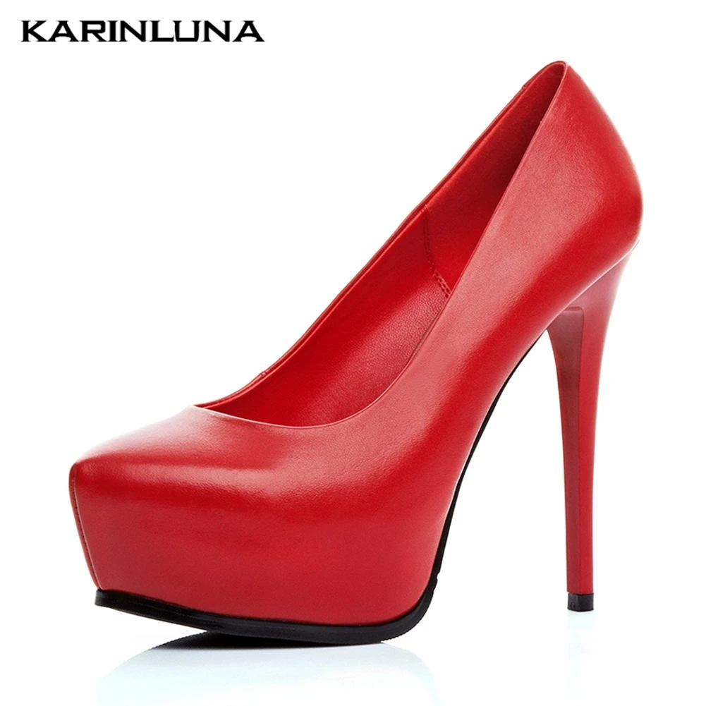 Karinluna 2020 genuine leather full grain leather Sexy 13cm Thin High Heels Woman Shoes Women Pumps platform Party Shoes Female
Karinluna 2020 genuine leather full grain leather Sexy 13cm Thin High Heels Woman Shoes Women Pumps platform Party Shoes Female