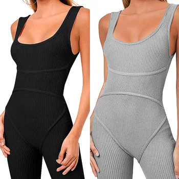 Women Sleeveless Jumpsuit Rompers Playsuit Bodycon Slim Solid Stretch Grey Black Jumpsuit Shorts Pants Trousers 2020 New /BY 
Women Sleeveless Jumpsuit Rompers Playsuit Bodycon Slim Solid Stretch Grey Black Jumpsuit Shorts Pants Trousers 2020 New /BY