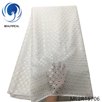 BEAUTIFICAL White cotton lace fabrics Latest design nigerian dry cotton lace fabric for wedding 5yards swiss lace fabric ML2R157 
BEAUTIFICAL White cotton lace fabrics Latest design nigerian dry cotton lace fabric for wedding 5yards swiss lace fabric ML2R157