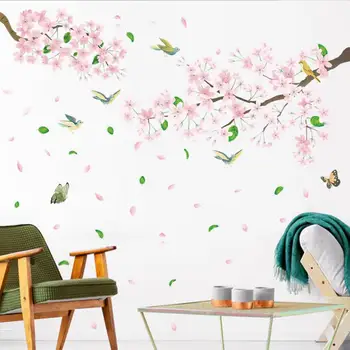 Pink Rose Flowers Wall Stickers DIY Art Modern Living Room Rose Flowers Birds Home Decor Gift PVC High Quality Decal
Pink Rose Flowers Wall Stickers DIY Art Modern Living Room Rose Flowers Birds Home Decor Gift PVC High Quality Decal