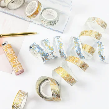 1 Pieces 15mm*5m Washi Paper Tape Masking Tape Brocade Bronzing Series, Creative Decorative DIY Tape 
1 Pieces 15mm*5m Washi Paper Tape Masking Tape Brocade Bronzing Series, Creative Decorative DIY Tape