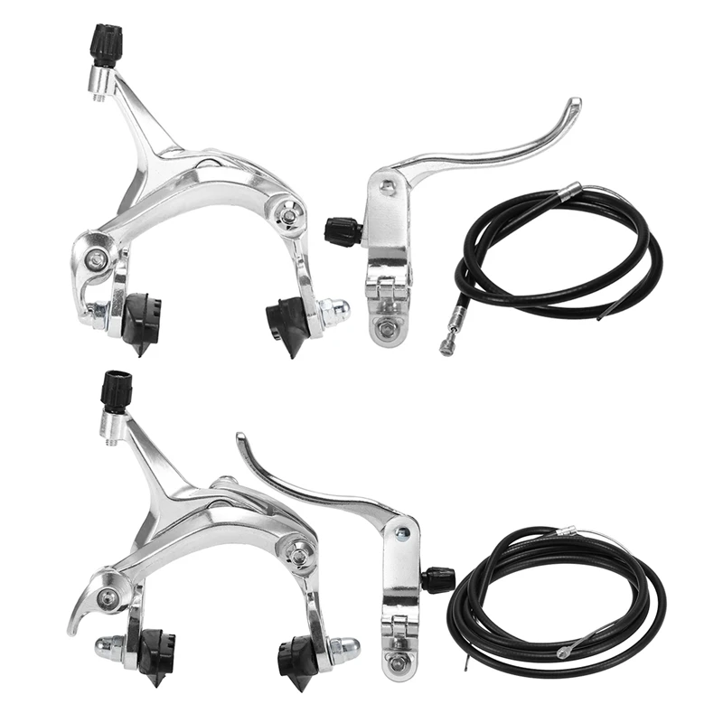 2 Set Front & Rear Fixie Road Bike Cruiser Brake Set Bike Brake Kit Bike Caliper Brake Kit Side Pull Brake Set for Most Fixie Bi
2 Set Front & Rear Fixie Road Bike Cruiser Brake Set Bike Brake Kit Bike Caliper Brake Kit Side Pull Brake Set for Most Fixie Bi