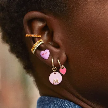 Romantic Amour Women's Pink Heart Drop Earrings 2020 Korean Style Cute Round Huggie Earrings Fashion Jewelry Gift 
Romantic Amour Women's Pink Heart Drop Earrings 2020 Korean Style Cute Round Huggie Earrings Fashion Jewelry Gift