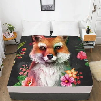 1pc 3D Bed Sheet With Elastic,Fitted Sheet Double Queen King,fox Mattress Cover 135/150/180/200/160x200 Home textile Drop ship 
1pc 3D Bed Sheet With Elastic,Fitted Sheet Double Queen King,fox Mattress Cover 135/150/180/200/160x200 Home textile Drop ship