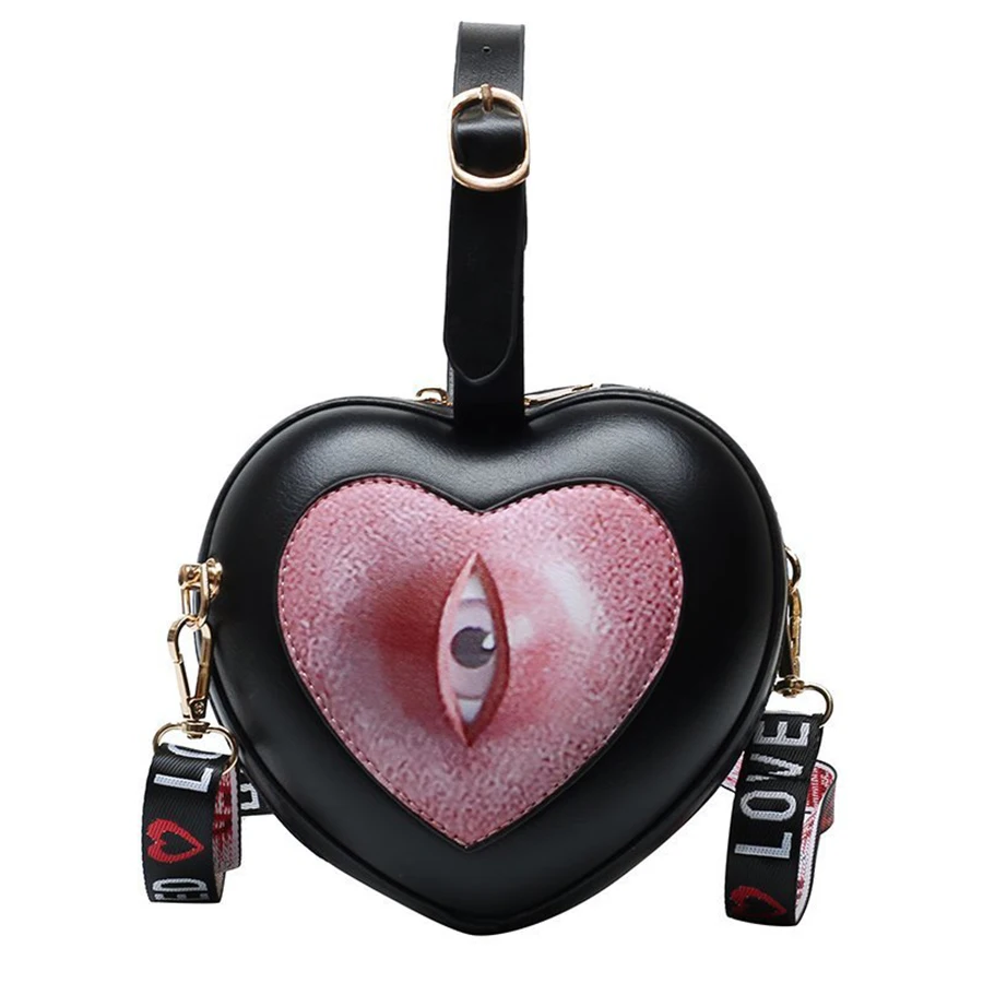 Personality Eyes Printing Heart Shaped Women Shoulder Bag Fashion Animal Printed Women's Handbag Cute Cartoon Round Purses NEW
Personality Eyes Printing Heart Shaped Women Shoulder Bag Fashion Animal Printed Women's Handbag Cute Cartoon Round Purses NEW
