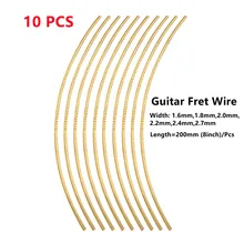10Pcs Brass Guitar Fingerboard Frets Fret Wire 200mm Lengths 1.6 1.8 2.4 2.7mm 8inch For Banjo Ukulele Bass Dulcimers Cigar Box
10Pcs Brass Guitar Fingerboard Frets Fret Wire 200mm Lengths 1.6 1.8 2.4 2.7mm 8inch For Banjo Ukulele Bass Dulcimers Cigar Box