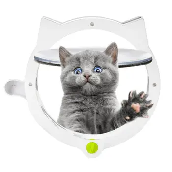 Small Round Cat Door with 4-way Lock Pet Plastic Window Lockable Safe Dog Gate M0XD
Small Round Cat Door with 4-way Lock Pet Plastic Window Lockable Safe Dog Gate M0XD