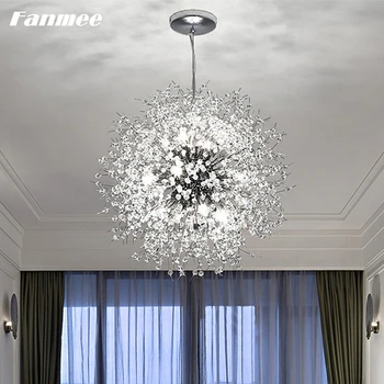 Modern Globe Stainless Steel Chandelier Light LED G9 Orb Dandelion Crystal Pendant Lamp Art Deco Light Fixture for Living Room
Modern Globe Stainless Steel Chandelier Light LED G9 Orb Dandelion Crystal Pendant Lamp Art Deco Light Fixture for Living Room
