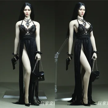 1/6 woman doll clothing clothes accessories black rope dress sexy temperament royal sister 12 inch woman doll available 
1/6 woman doll clothing clothes accessories black rope dress sexy temperament royal sister 12 inch woman doll available