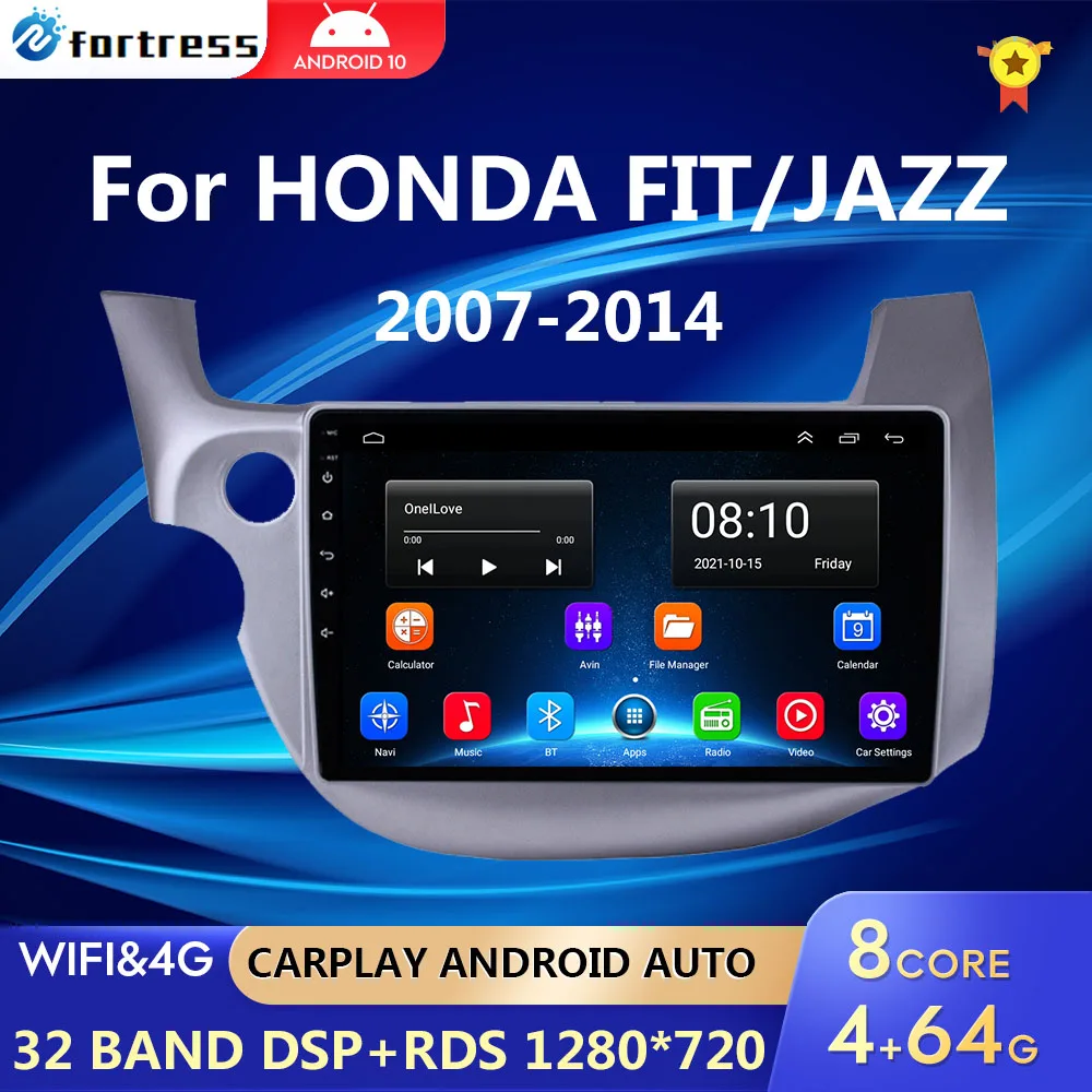 Автомагнитола 2 din Android 10 0 для HONDA FIT JAZZ 2007-2013 мультимедийный видеоплеер с