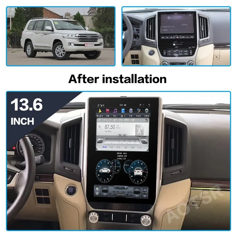AOTSR Tesla Car Radio For Toyota Land Cruiser 200 Android 9 Multimedia Touch Screen LC200 2016 - 2019 GPS Navigation PX6 Player
AOTSR Tesla Car Radio For Toyota Land Cruiser 200 Android 9 Multimedia Touch Screen LC200 2016 - 2019 GPS Navigation PX6 Player