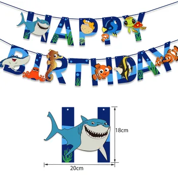 Under the Sea Themed BirthdayParty Fresh Color Tropical Fishes Happy Birthday Banner Decoration 
Under the Sea Themed BirthdayParty Fresh Color Tropical Fishes Happy Birthday Banner Decoration