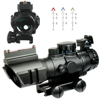 4X Riflescope Optics Scope with red fiber optic sight For Hunting Gun Rifle Airsoft Sniper Magnifier
4X Riflescope Optics Scope with red fiber optic sight For Hunting Gun Rifle Airsoft Sniper Magnifier