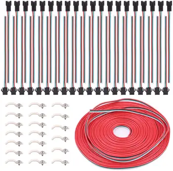 3Pin LED Connector Kit - includes 20 Sets 3Pin Male Female Plug LED Connector Pigtail, 32.8ft 3Pin RGB Extension Cable Line
3Pin LED Connector Kit - includes 20 Sets 3Pin Male Female Plug LED Connector Pigtail, 32.8ft 3Pin RGB Extension Cable Line