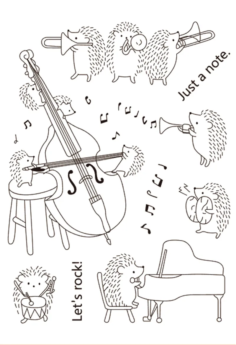 11x16 Hedgehog playing the violin Transparent Clear Stamps Silicone Seals for DIY scrapbooking photo album Card Making 
11x16 Hedgehog playing the violin Transparent Clear Stamps Silicone Seals for DIY scrapbooking photo album Card Making