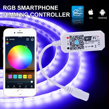 Smart WiFi Controller LED Strip RGB Color Changing Wireless Remote Control Music Compatible With Voice Command Control Mini
Smart WiFi Controller LED Strip RGB Color Changing Wireless Remote Control Music Compatible With Voice Command Control Mini