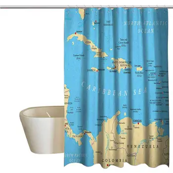 Wanderlust Extra Long Shower Curtain Caribbean Political Map Capitals National Borders Important Cities Rivers Lakes Mildew
Wanderlust Extra Long Shower Curtain Caribbean Political Map Capitals National Borders Important Cities Rivers Lakes Mildew