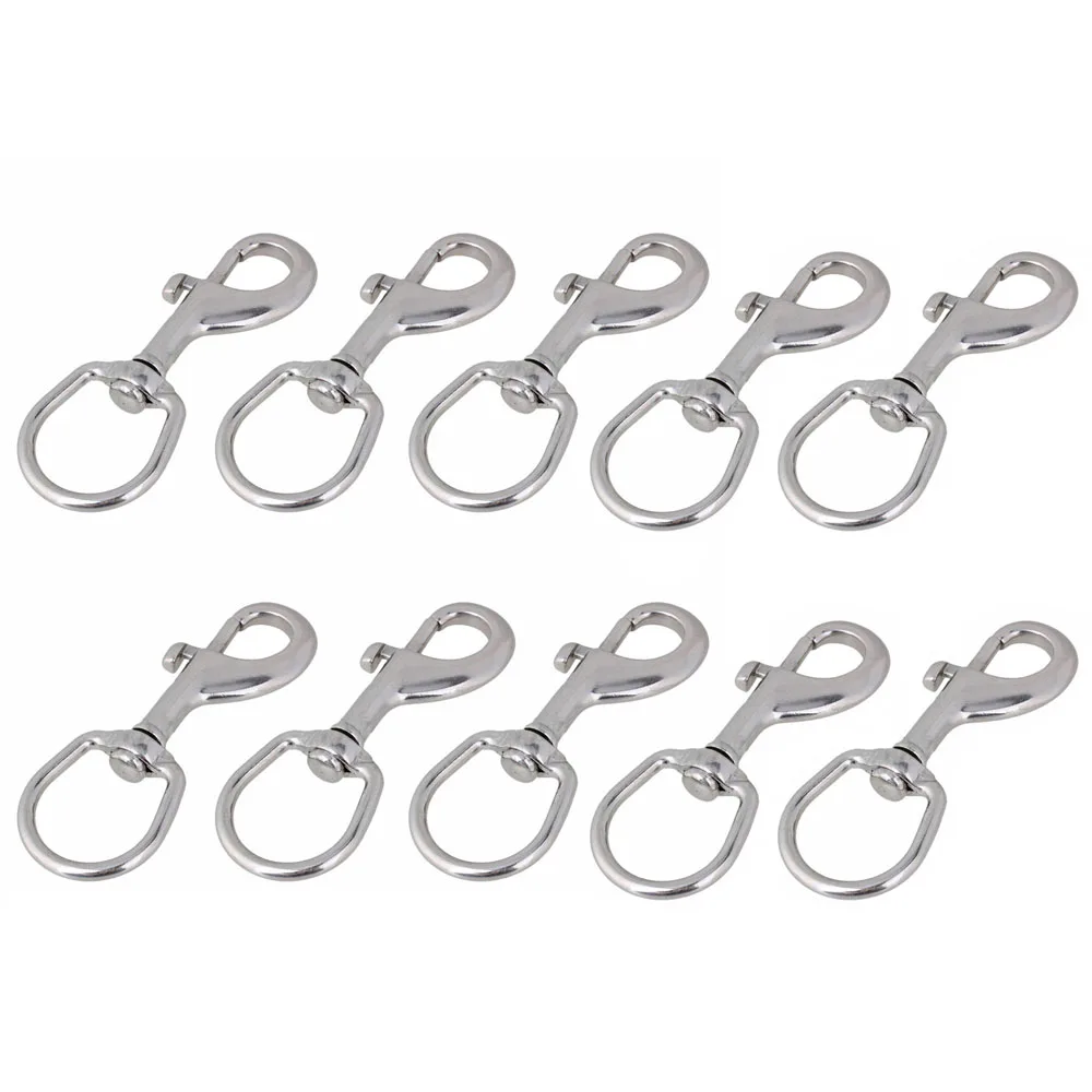 10Pcs 304 Stainless Steel Length 105mm Swivel-Eye Bolt Snap Hook Round Eye Swivel Keychain Strap
10Pcs 304 Stainless Steel Length 105mm Swivel-Eye Bolt Snap Hook Round Eye Swivel Keychain Strap