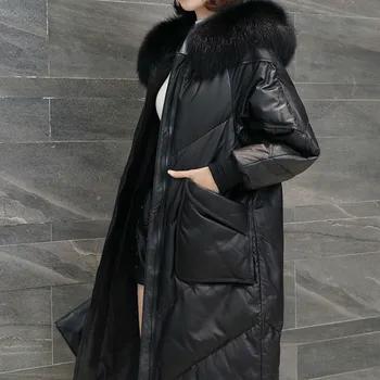 Real Genuine Leather Jacket Fox Fur Collar Autumn Winter Coat Women Clothes 2020 Sheepskin Down Coat Korean Vintage Tops ZT3720
Real Genuine Leather Jacket Fox Fur Collar Autumn Winter Coat Women Clothes 2020 Sheepskin Down Coat Korean Vintage Tops ZT3720