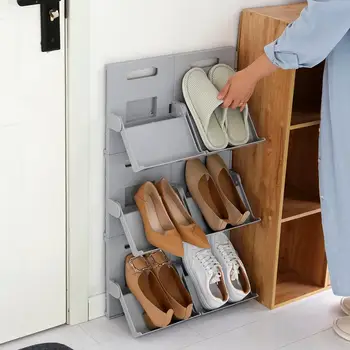 Plastic Foldable Shoe Rack Shelf Home Shoe Organizer Furniture Folding Shoes Storage Cabinets Bedroom Desktop Storage Shelf 
Plastic Foldable Shoe Rack Shelf Home Shoe Organizer Furniture Folding Shoes Storage Cabinets Bedroom Desktop Storage Shelf