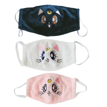 Spring Women Cotton Plush Face Mask Breathable Cartoon Anime Moon Cat Embroidery Japanese Kawaii Mouth-Muffle 
Spring Women Cotton Plush Face Mask Breathable Cartoon Anime Moon Cat Embroidery Japanese Kawaii Mouth-Muffle
