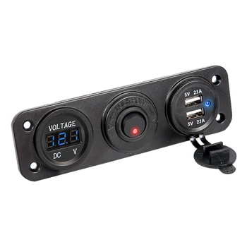 Modified Car Charger Dual USB Socket Adapter Panel 12V-24V with LED Display Voltmeter and Independent Switch for Boat Marine
Modified Car Charger Dual USB Socket Adapter Panel 12V-24V with LED Display Voltmeter and Independent Switch for Boat Marine