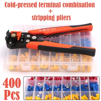 Connectors And Electrical Wire Stripper Crimper Terminal Kit 400Pcs Cable Wire Stripper Cutter Cold Pressed Terminal Connector 
Connectors And Electrical Wire Stripper Crimper Terminal Kit 400Pcs Cable Wire Stripper Cutter Cold Pressed Terminal Connector
