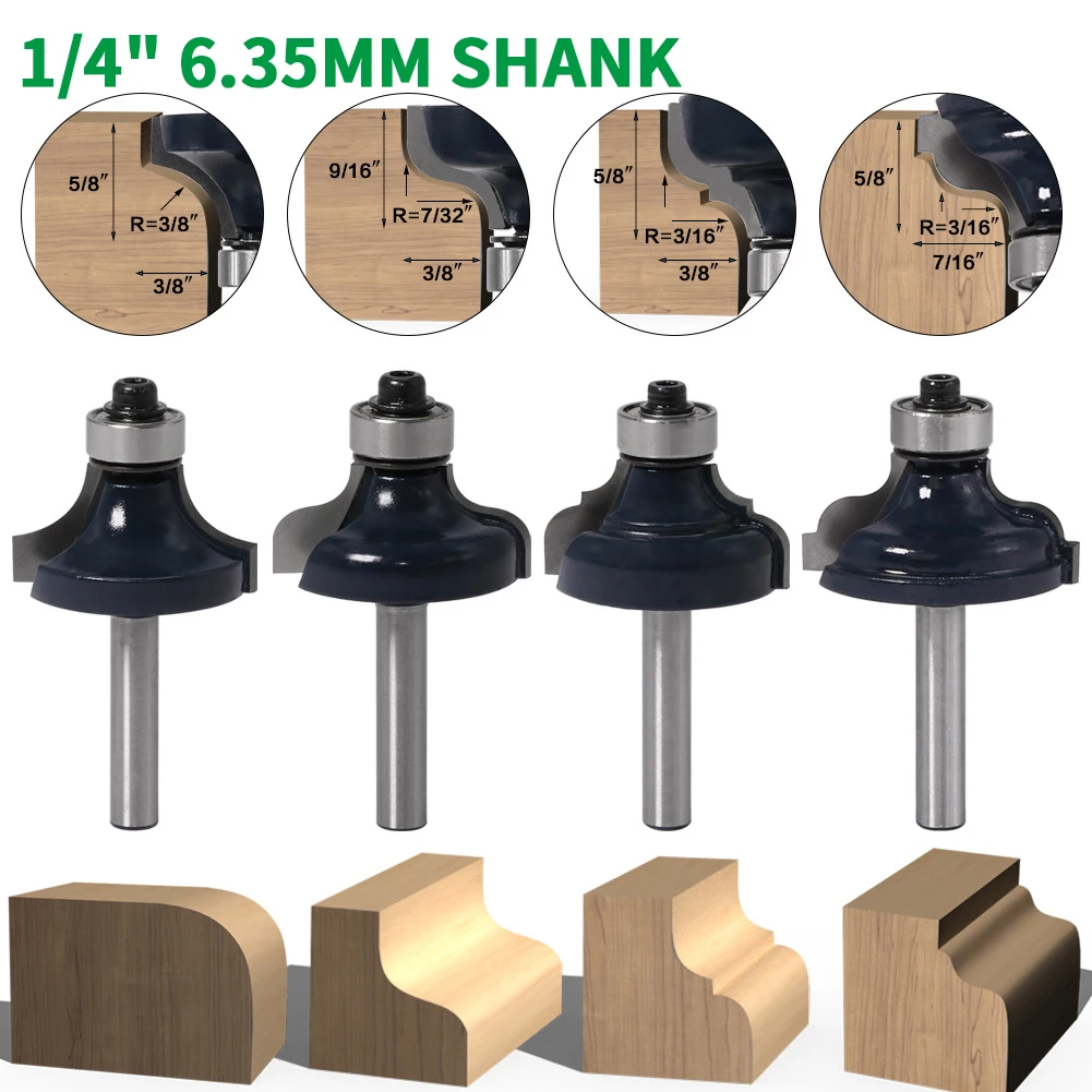 1PC 1/4" 6.35MM Shank Milling Cutter Wood Carving Ogee Edging Wood Router Bit Straight End Mill Trimmer Clean Flush Trim Corne
1PC 1/4" 6.35MM Shank Milling Cutter Wood Carving Ogee Edging Wood Router Bit Straight End Mill Trimmer Clean Flush Trim Corne