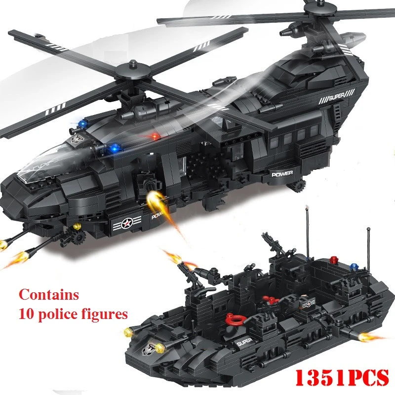 1351PCS Building Blocks Military Swat Team Blocks Special Police Force Transport Helicopter Army Bricks Compatible City Blocks
1351PCS Building Blocks Military Swat Team Blocks Special Police Force Transport Helicopter Army Bricks Compatible City Blocks