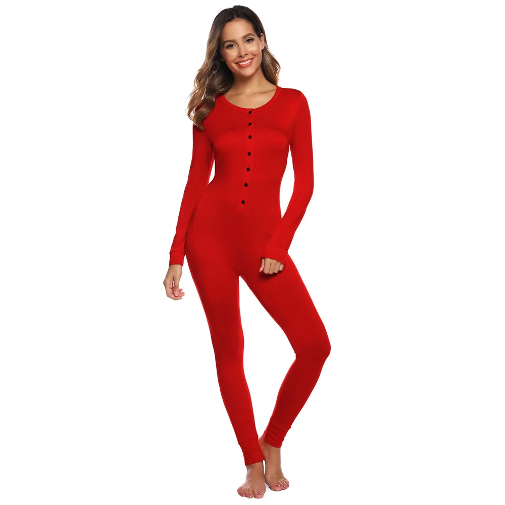 Women Rayon Jumpsuit Sleepwear autumn spring solid color Pajama Comfy Long Sleeve Crew Neck rompers ladies
Women Rayon Jumpsuit Sleepwear autumn spring solid color Pajama Comfy Long Sleeve Crew Neck rompers ladies