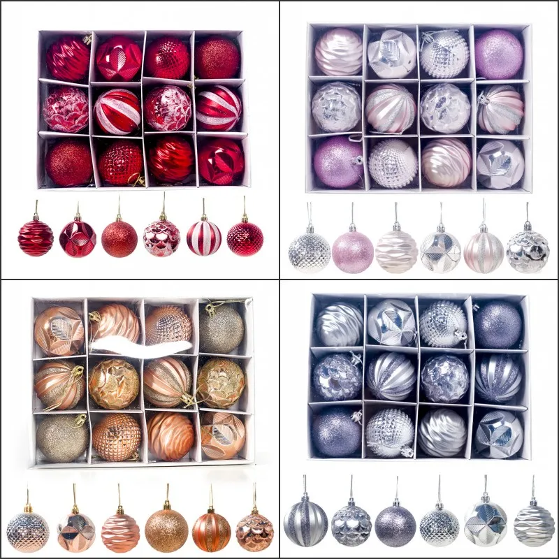 12 pcs 6cm Christmas Tree Decoration Ball Bauble Xmas Party Hanging Ball Ornament Decorations for Home Christmas Gifts
12 pcs 6cm Christmas Tree Decoration Ball Bauble Xmas Party Hanging Ball Ornament Decorations for Home Christmas Gifts