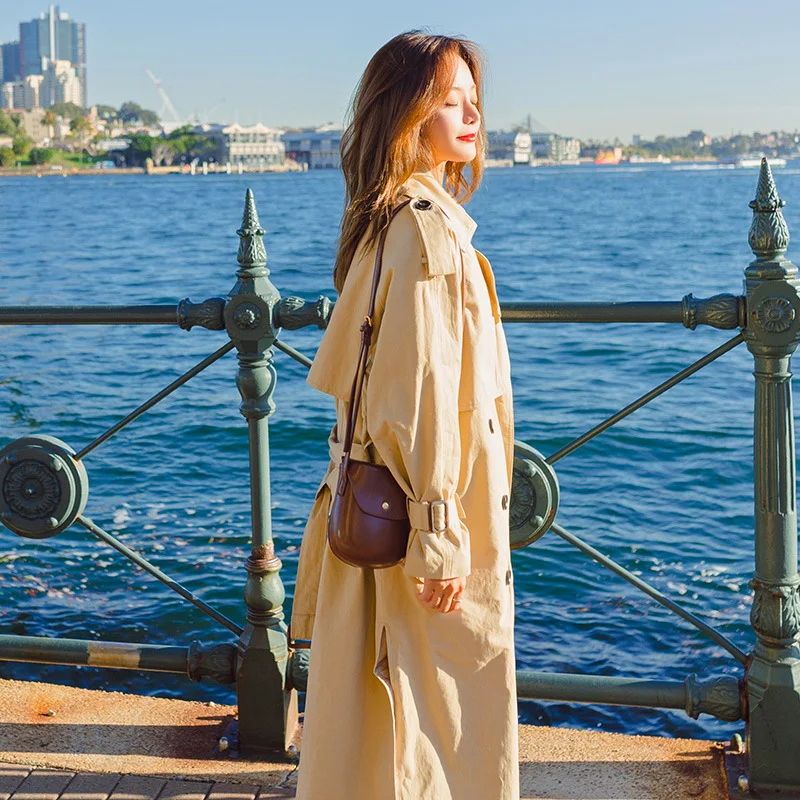 Photo Shoot 2019 Autumn Classic Kaki Loose-Fit Waist Hugging Double Breasted Casual CHIC Mid-length Trench Coat Women's
Photo Shoot 2019 Autumn Classic Kaki Loose-Fit Waist Hugging Double Breasted Casual CHIC Mid-length Trench Coat Women's